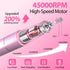 45000RPM Professional Corded Nail Drill E-File Kit for Salon Home LED Display; Low Noise; Ideal for Shaping, Removing & Polishing Acrylic & Gel; For Manicure Pedicure Nail Prep - Red - Size 5.5*3.54in