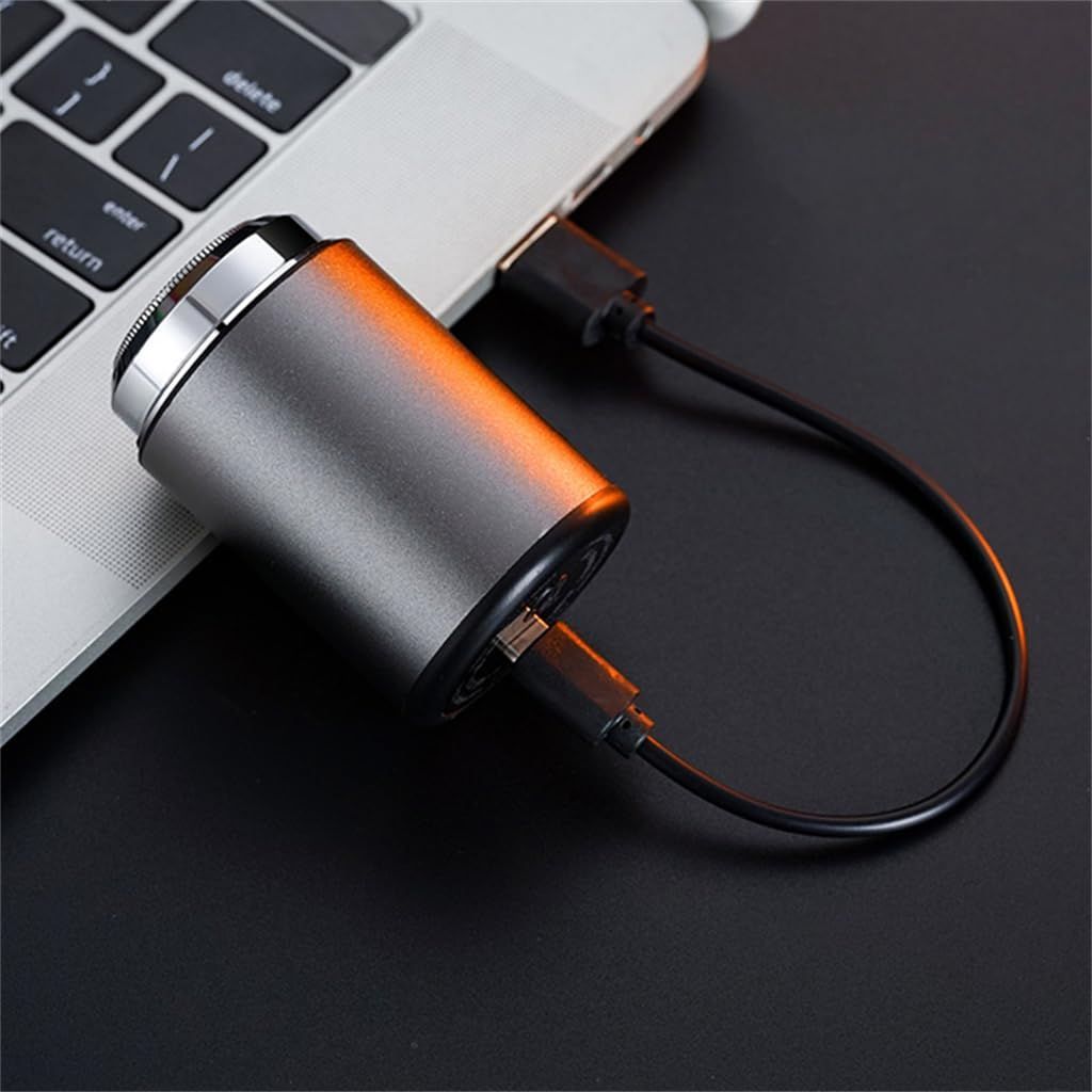 Mini Electric Shaver, Mini Portable Electric Shaver, Mini Shaver for Men, USB Rechargeable Waterproof Shaver - Gray - Size 57mm*42mm