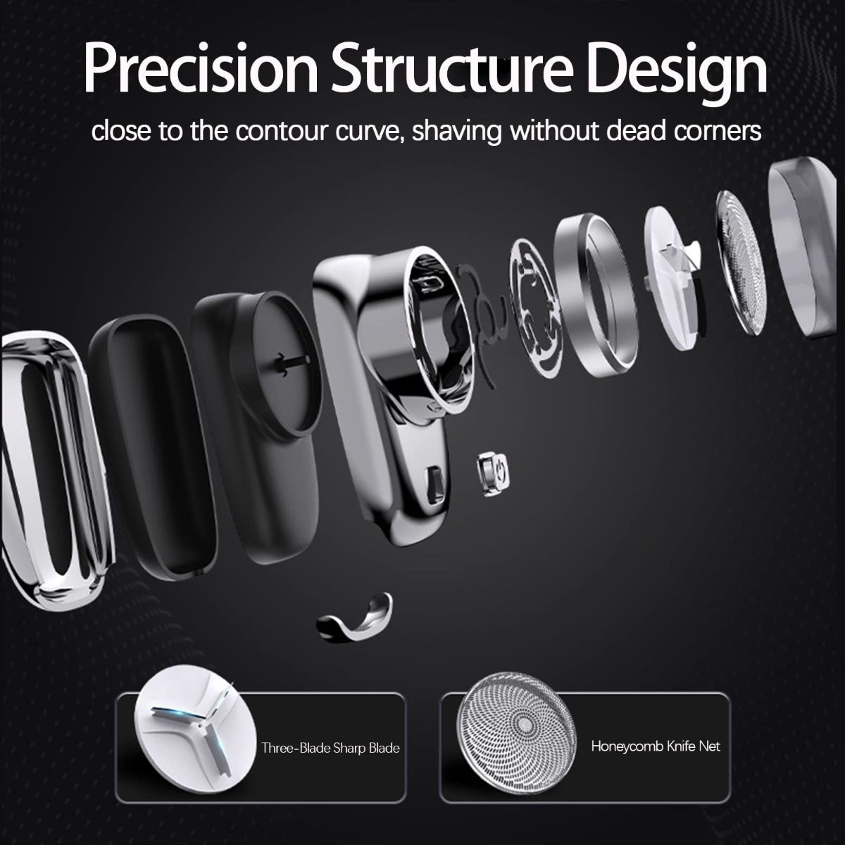 Mini Electric Shaver, 2025 New Pocket Size Electric Shavers for Men, Mini Portable Electrics Shaver, Rechargeable Easy One-Button, Powerful Waterproof Razor for Travel Office Business Trip