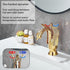 Swan-Shaped Bathroom Faucet – Single-Handle Single-Hole Sink Faucet, Deck-Mounted, Short Model, Elegant Vanity Faucet for Bathroom - Bronze - Size 19cm