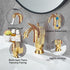Swan-Shaped Bathroom Faucet – Single-Handle Single-Hole Sink Faucet, Deck-Mounted, Short Model, Elegant Vanity Faucet for Bathroom - Rose Gold - Size 19cm