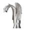 Swan-Shaped Bathroom Faucet – Single-Handle Single-Hole Sink Faucet, Deck-Mounted, Short Model, Elegant Vanity Faucet for Bathroom - Silver - Size 19cm