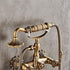 Bathtub Faucet with Handheld Shower – Antique Brass Wall-Mounted Multifunctional Mixer Tap, Hot & Cold Water, Vintage Bathroom Tub Faucet - Bronze - Size B