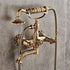 Bathtub Faucet with Handheld Shower – Antique Brass Wall-Mounted Multifunctional Mixer Tap, Hot & Cold Water, Vintage Bathroom Tub Faucet - Bronze - Size C