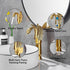Swan-Shaped Single-Handle Single-Hole Vessel Faucet – Deck-Mounted Bathroom Sink Faucet, Tall Model, Elegant Vanity Faucet - Bronze - Size 33cm