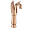 Swan-Shaped Single-Handle Single-Hole Vessel Faucet – Deck-Mounted Bathroom Sink Faucet, Tall Model, Elegant Vanity Faucet - Rose Gold - Size 33cm