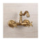 Antique Bathtub Faucet – Dual-Handle Brass Wall-Mounted Tub Faucet with Shower, Hot & Cold Mixer, Short Model, Elegant Bathroom & Villa Faucet - Bronze - Size Short1