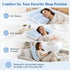 Mellow Puff Cooling Pillow for Sleeping, Fluffy Cloud Pillow with Ice-Silk Touch, Breathable Quilted Grid Design, for Side and Back Sleepers, Machine Washable - Pink - Size 26in*20in
