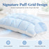 Mellow Puff Cooling Pillow for Sleeping, Fluffy Cloud Pillow with Ice-Silk Touch, Breathable Quilted Grid Design, for Side and Back Sleepers, Machine Washable - Purple - Size 26in*20in