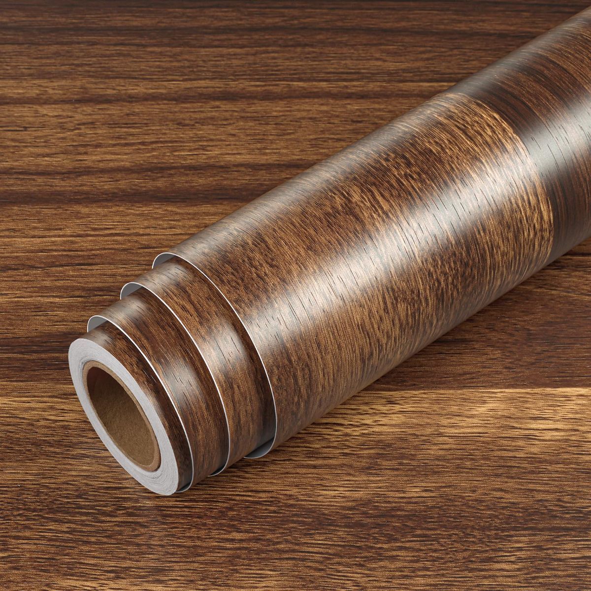 Walnut Contact Paper Wood Grain Peel and Stick Countertops Waterproof Counter Top Contact Paper Wood Wallpaper Brown Walnut Vinyl Wrap for Cabinets Desk Wallpaper Removable Veneer 15.8inx78.8in