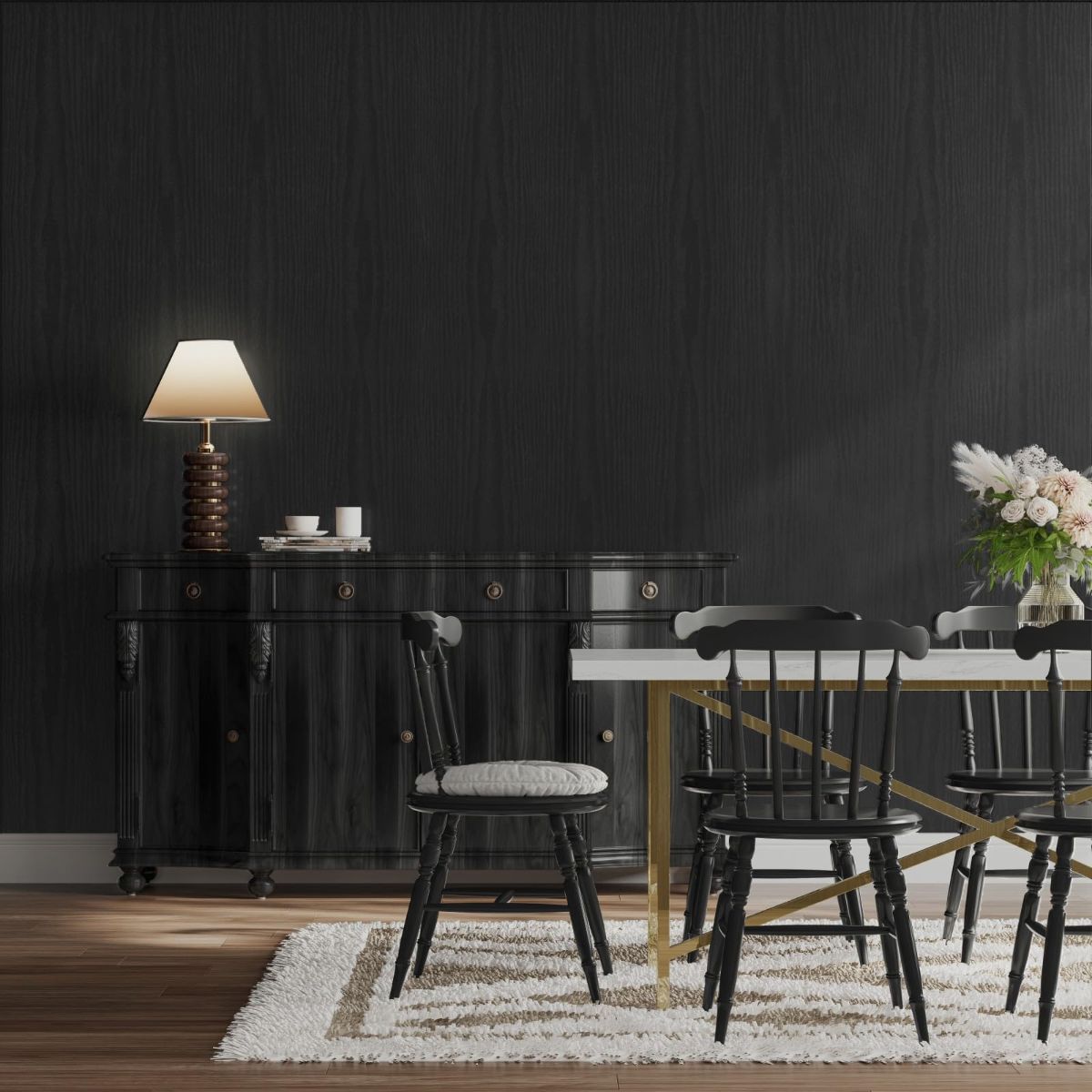 Black Wood Contact Paper Wood Grain Peel and Stick Countertops Waterproof Counter Top Contact Paper Wood Wallpaper Brown Walnut Vinyl Wrap for Cabinets Desk Wallpaper Removable Veneer 15.8inx78.8in