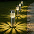 Solar Pathway Lights Outdoor, Stainless Steel Solar Garden Lights, Bright 35LM Warm White LED, Auto On/Off IP65 Waterproof Path Lights for Yard, Lawn, Walkway, Patio, Driveway - Silver - Size 1 Pack