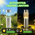 Solar Pathway Lights Outdoor, Stainless Steel Solar Garden Lights, Bright 35LM Warm White LED, Auto On/Off IP65 Waterproof Path Lights for Yard, Lawn, Walkway, Patio, Driveway - Silver - Size 1 Pack