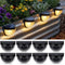 Raised Garden Bed Solar Lights Magnetic with Dusk to Dawn Sensors Wide Angle IPX4 Waterproof Solar Powered Lights Outdoor for Planter Raised Beds Garden Patio Yard Fence, Warm White - Black - Size 8 Pack