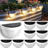 Raised Garden Bed Solar Lights Magnetic with Dusk to Dawn Sensors Wide Angle IPX4 Waterproof Solar Powered Lights Outdoor for Planter Raised Beds Garden Patio Yard Fence, Warm White - White - Size 8 Pack