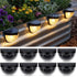 Raised Garden Bed Solar Lights Magnetic with Dusk to Dawn Sensors Wide Angle IPX4 Waterproof Solar Powered Lights Outdoor for Planter Raised Beds Garden Patio Yard Fence, Warm White - White - Size 8 Pack