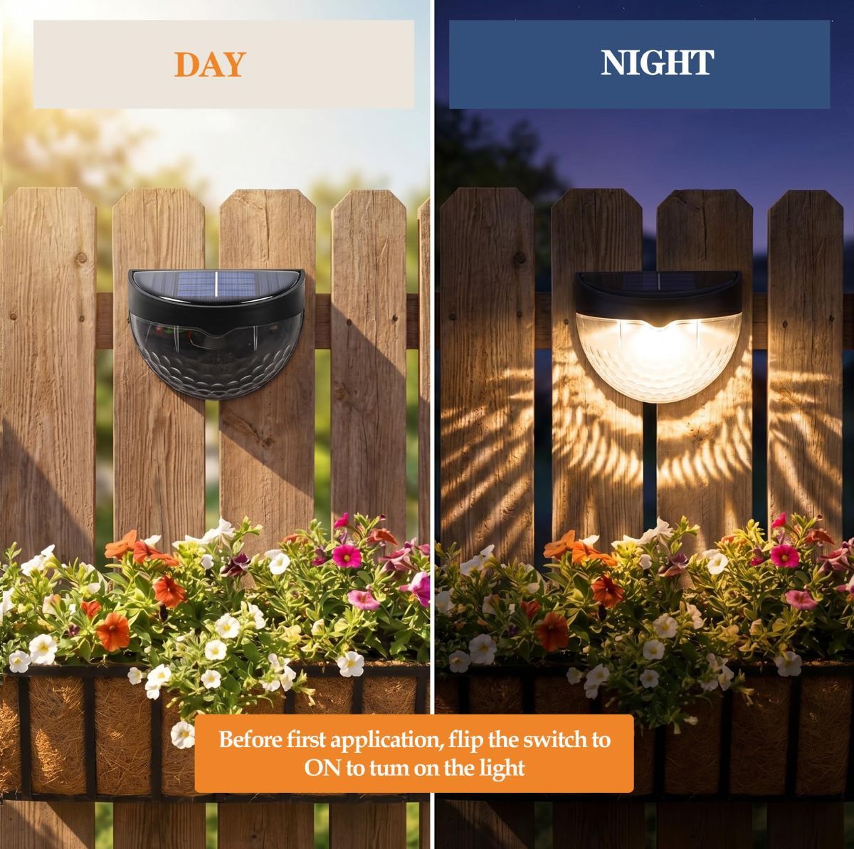 Raised Garden Bed Solar Lights Magnetic with Dusk to Dawn Sensors Wide Angle IPX4 Waterproof Solar Powered Lights Outdoor for Planter Raised Beds Garden Patio Yard Fence, Warm White - White - Size 8 Pack