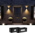 Solar Fence Lights, Solar Wall Lights Waterproof Outdoor Up and Down Lighting for Outside, Garden, Walkway, Door, Porch, Deck - Warm White - Size 2 Pack