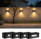 Solar Fence Lights, Solar Wall Lights Waterproof Outdoor Up and Down Lighting for Outside, Garden, Walkway, Door, Porch, Deck - White - Size 4 Pack