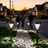 Solar Landscape Lights 4-Pack 10-LED Warm White Outdoor Lights Garden Lights - Warm White - Size 13.4in