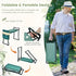 Folding Garden Kneeler and Seat with Pockets-Green