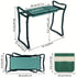 Folding Garden Kneeler and Seat with Pockets-Green