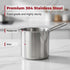4pcs New Deep Fryer Pot Set, 304 Stainless Steel Fryer Deep Fryer Basket Mini Stainless Steel Deep fryer Pot with Basket & Strainer for French Fries, Fried Taro Ball, Fried Chicken Wings, Fried Fish - Silver