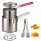 5pcs New Deep Fryer Pot Set, 304 Stainless Steel Fryer Deep Fryer Basket Mini Stainless Steel Deep fryer Pot with Basket & Strainer for French Fries, Fried Taro Ball, Fried Chicken Wings, Fried Fish - Silver