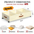 2 Pack Under Bed Storage with Wheels, Under Bed Storage Containers with Adjustable Dividers & Clear Lid, Rolling Underbed Organizer Bins Drawer for Clothes, Shoes, Blankets - Beige - Size 30.3 x 16 x 6.7 inches