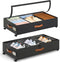 2 Pack Under Bed Storage with Wheels, Under Bed Storage Containers with Adjustable Dividers & Clear Lid, Rolling Underbed Organizer Bins Drawer for Clothes, Shoes, Blankets - Black - Size 30.3 x 16 x 6.7 inches