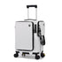 20-Inch Carry-On Multifunctional Luggage, Front-Opening, 4 Spinner Wheels, USB Port & Aluminum Frame, Durable Anti-Fall for Business & Vacation - Green - Size 20in
