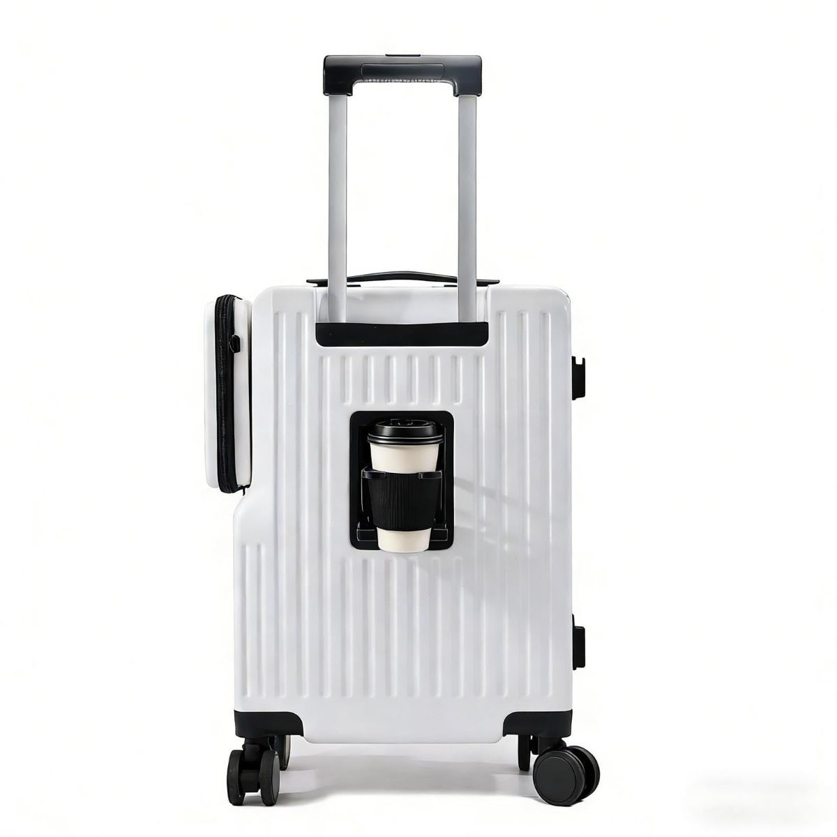 20-Inch Carry-On Multifunctional Luggage, Front-Opening, 4 Spinner Wheels, USB Port & Aluminum Frame, Durable Anti-Fall for Business & Vacation - Green - Size 20in