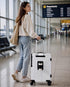 20-Inch Carry-On Multifunctional Luggage, Front-Opening, 4 Spinner Wheels, USB Port & Aluminum Frame, Durable Anti-Fall for Business & Vacation - Green - Size 20in