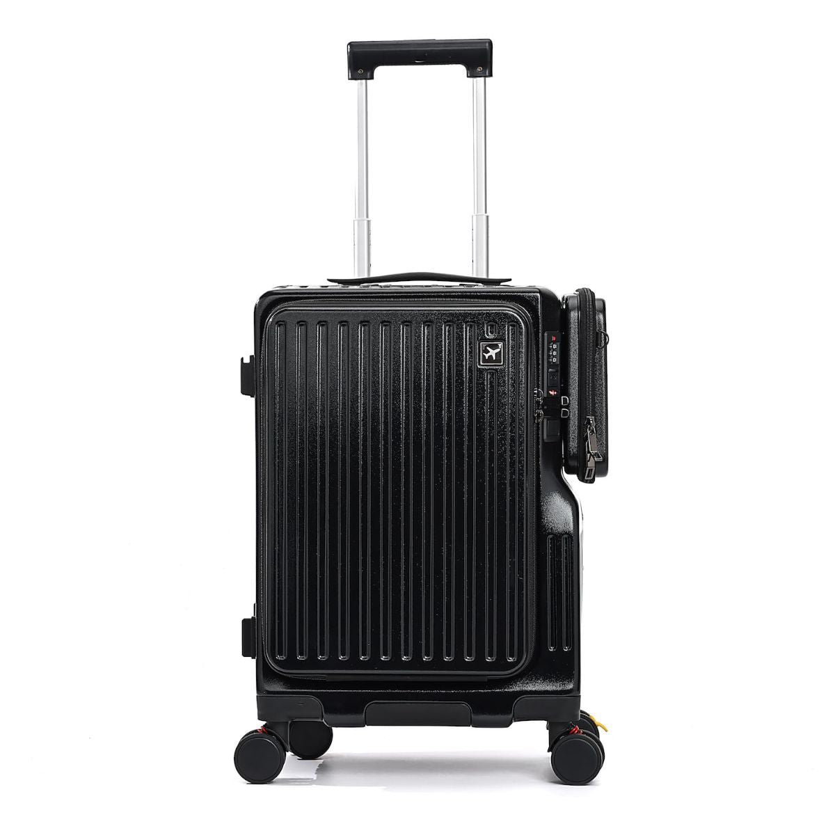 20-Inch Carry-On Multifunctional Luggage, Front-Opening, 4 Spinner Wheels, USB Port & Aluminum Frame, Durable Anti-Fall for Business & Vacation - Green - Size 20in