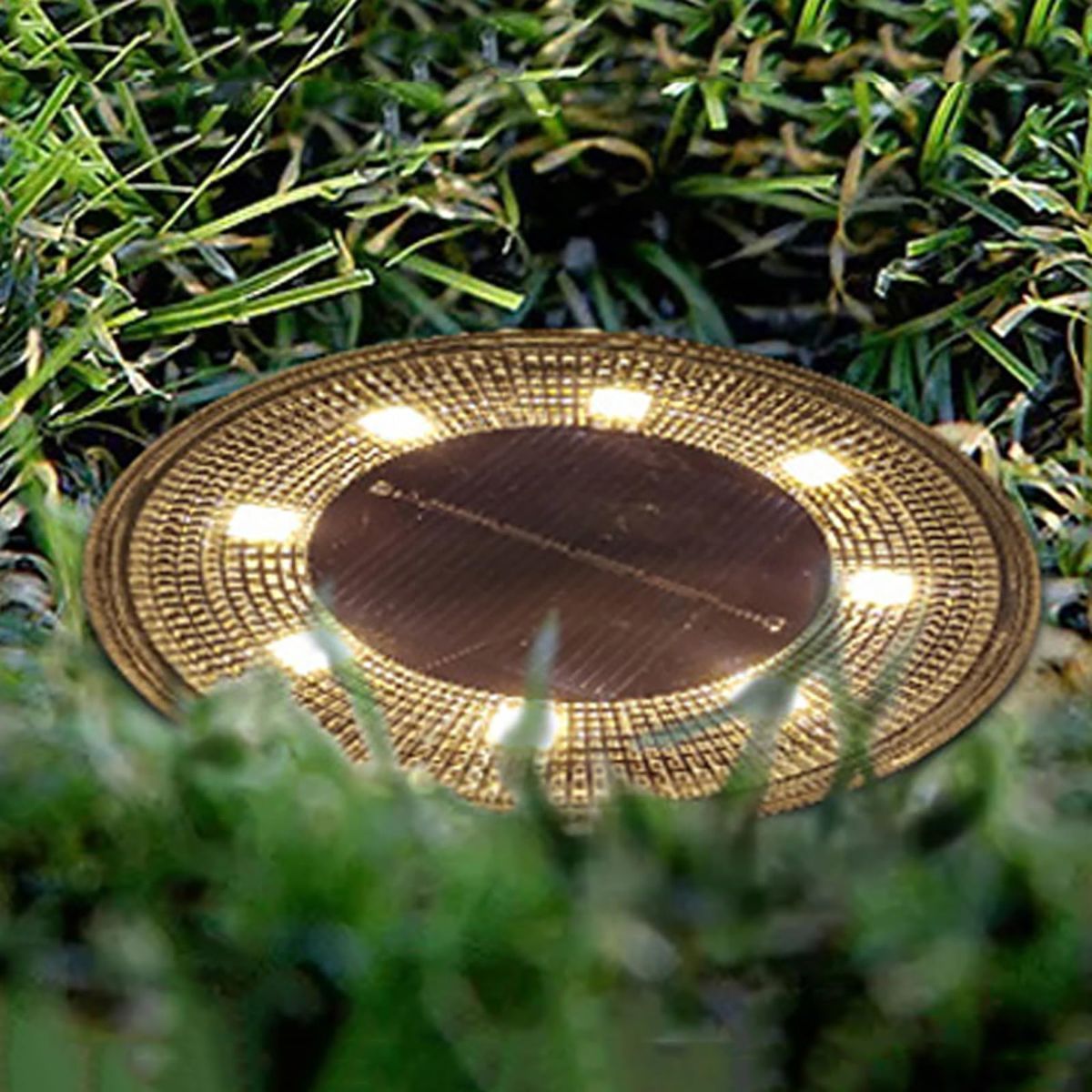 Solar Ground Lights Garden Lights Outdoor Lights Waterproof Lights LED Lights - White - Size 4 Pack