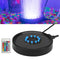 Aquarium Bubble Light LED Fish Tank Bubbler Light, Remote Controlled Aquariums Air Stone Disk Lamp with 16 Color Changing, 4 Lighting Effects for Tanks and Ponds