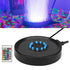 Aquarium Bubble Light LED Fish Tank Bubbler Light, Remote Controlled Aquariums Air Stone Disk Lamp with 16 Color Changing, 4 Lighting Effects for Tanks and Ponds