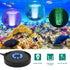 Aquarium Bubble Light LED Fish Tank Bubbler Light, Remote Controlled Aquariums Air Stone Disk Lamp with 16 Color Changing, 4 Lighting Effects for Tanks and Ponds