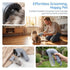 2-in-1 Pet Hair Vacuum Grooming Brush Dog Cat Deshedding Tool with Suction & Soft Rubber Massage Nubs for Home Cleaning & Pet Care Powered by Dry Cells (Batteries Not Included)