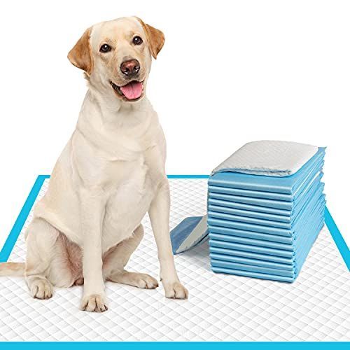 40 pcs 60*60cm Dog Pee Pads | Large Puppy Pee Training Pads Super Absorbent & Leak-Proof | Disposable Pet Piddle and Potty Pads for Puppies | Dogs | Doggie - White