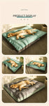 Warm Dog Bed Washable Pet Bed Non-Slip Dog Bed High Backrest Dog Bed Thick Dog - Green - Size 47*37.4in