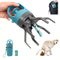 Portable 2 in 1 Dog Waste Pick Up Claws, Hand Held Pet Waste Picker, Six Claws Portable Dog Poop Scooper with 15PCS Bag Attachment and Leak-Proof Waste Storage Container, Pet Lovers - Blue - Size Pooper scooper