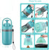 Portable 2 in 1 Dog Waste Pick Up Claws, Hand Held Pet Waste Picker, Six Claws Portable Dog Poop Scooper with 15PCS Bag Attachment and Leak-Proof Waste Storage Container, Pet Lovers - Blue - Size Pooper scooper