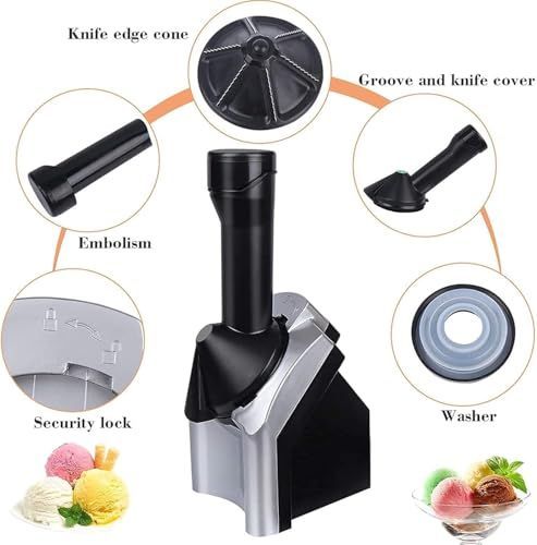 Home Ice Cream Maker - Soft Serve & Frozen Dessert Machine for Healthy Sorbet, Sherbet, Fruit Ice Cream & Yogurt