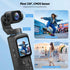 4K Vlogging Camera with 330° Gimbal Lens & 75MP Photo, WiFi Pocket Camera Compact Vlog Camera for Beginners, 330 Degree Rotating Lens, Content Creator Kit with Tripod & 16GB Card - Black - Size 158mm