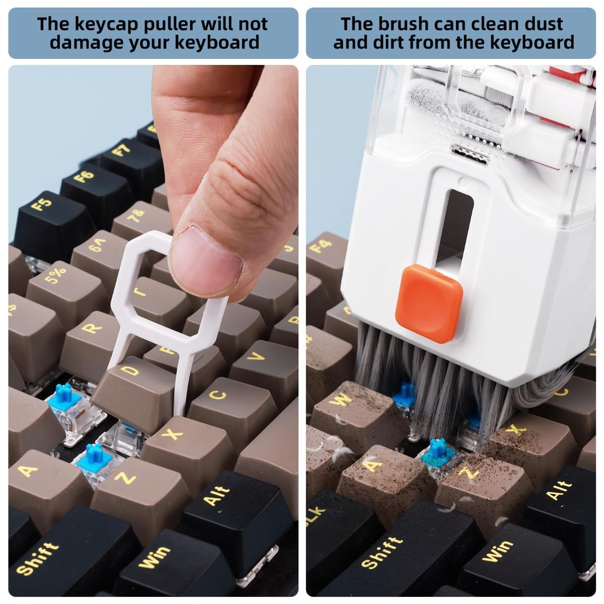 Keyboard Cleaner & Laptop Cleaning Kit, All-in-1 for Computer PC Electronics Deep Cleaning Reusable Brush Tool, Screen-Safe Spray, for iPhone iPad Macbook Airpod Camera, Gaming Accessories
