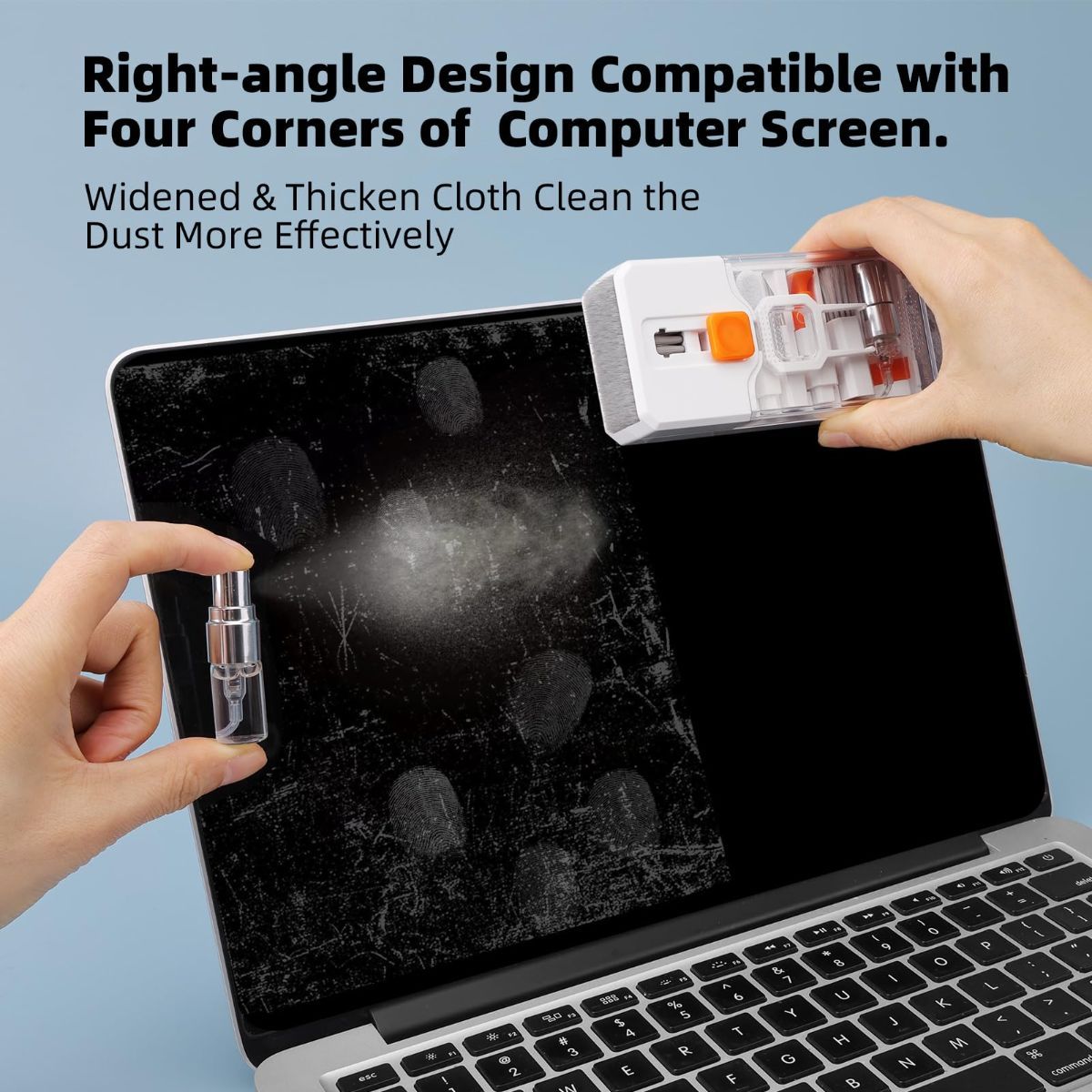 Keyboard Cleaner & Laptop Cleaning Kit, All-in-1 for Computer PC Electronics Deep Cleaning Reusable Brush Tool, Screen-Safe Spray, for iPhone iPad Macbook Airpod Camera, Gaming Accessories