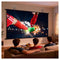 60 Inch Wall Mounted Projector Screen, Foldable White Wrinkle-Free, 160° Viewing Angle for Home Theater, Movie Nights, Gaming, Office, Classroom & Backyard Cinema - White
