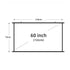 60 Inch Wall Mounted Projector Screen, Foldable White Wrinkle-Free, 160° Viewing Angle for Home Theater, Movie Nights, Gaming, Office, Classroom & Backyard Cinema - White