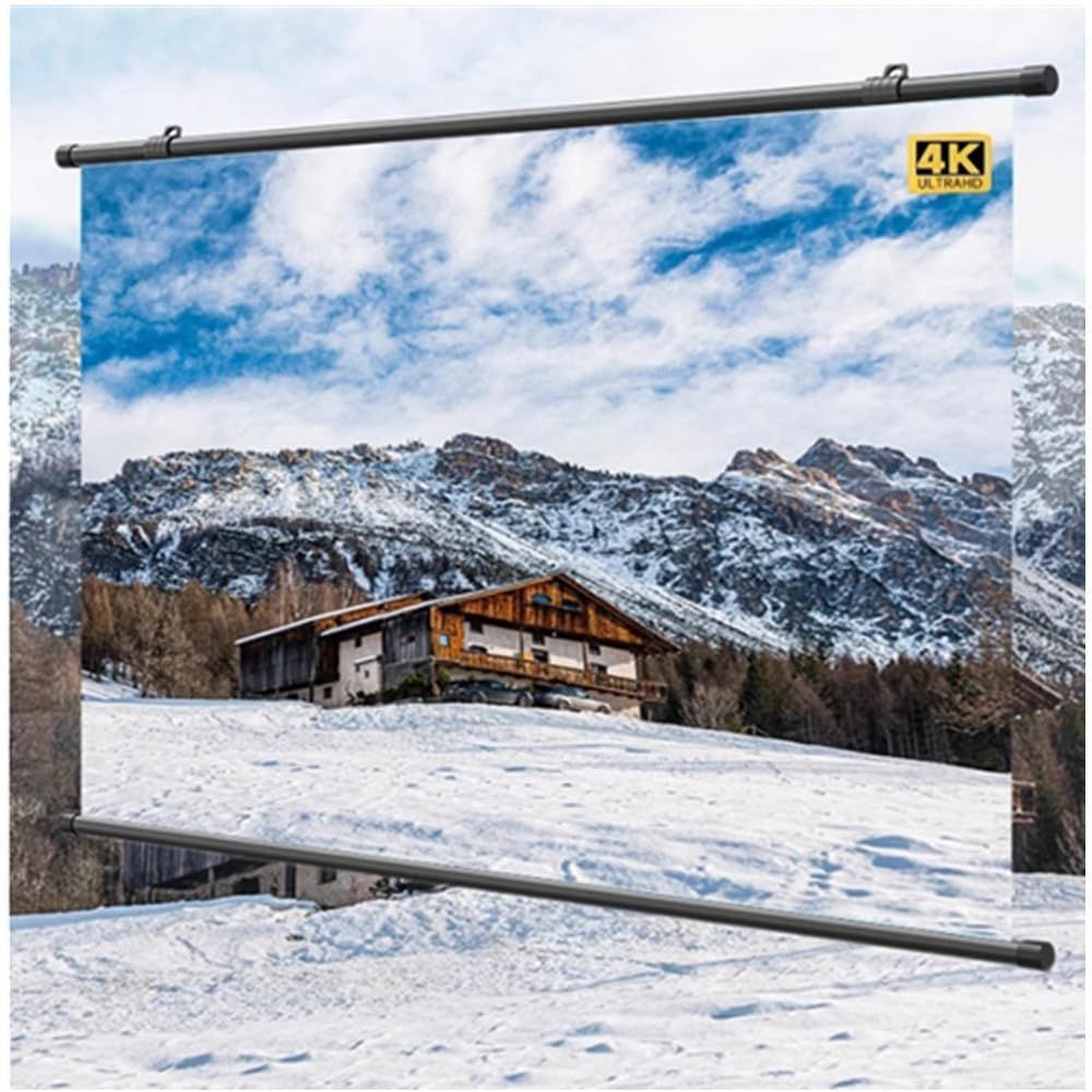 84 Inch 4K HD Foldable Splicing Projector Screen, Anti-Light Projection for Home Theater, Movie Nights, Gaming, Office, Classroom & Backyard Cinema, Gift - Dark Gray